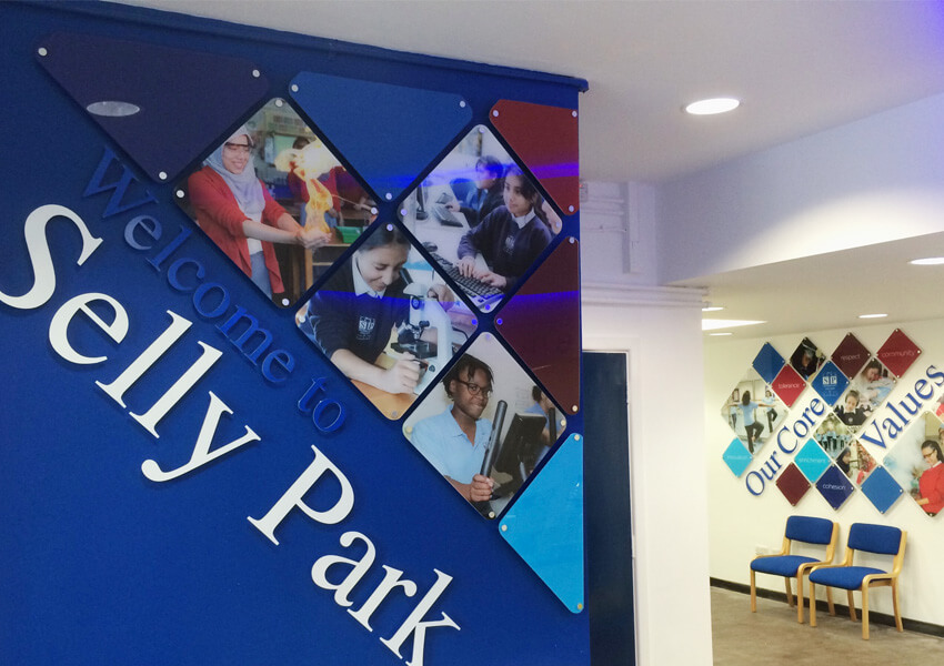 Core values signage and wall displays