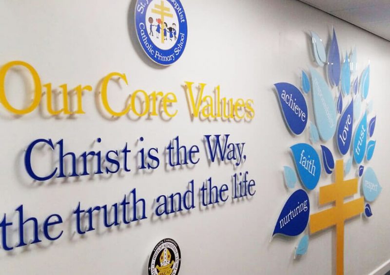 St John the Baptist Primary School expressed a catholic school ethos