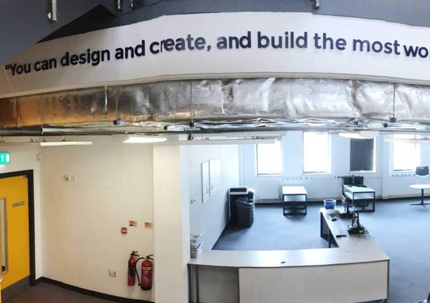 Cut lettering displays