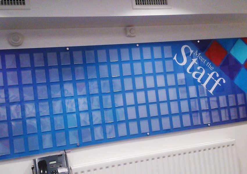 A dymanic new staff board wall display design