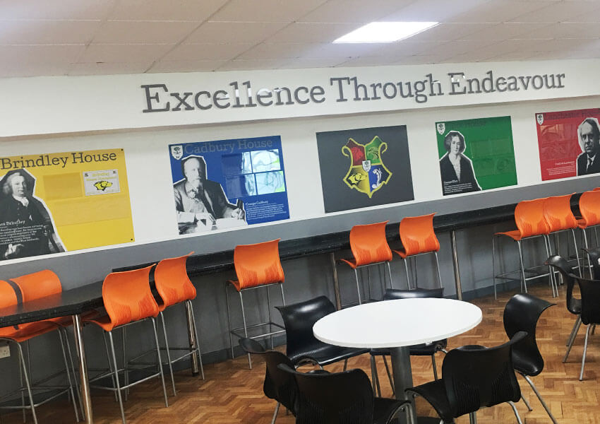 House notice boards to keep pupils up to date.