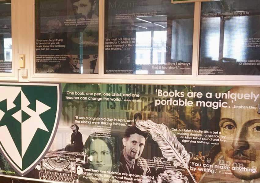 Our multi academy trust wall displays completely transforming a school space.