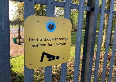 Fitness circuit signage