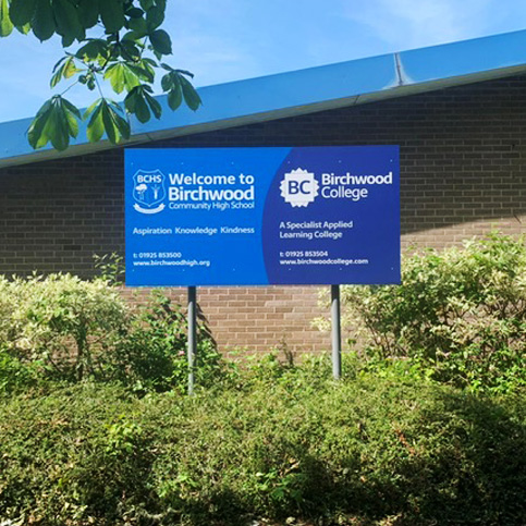 Birchwood College Signange