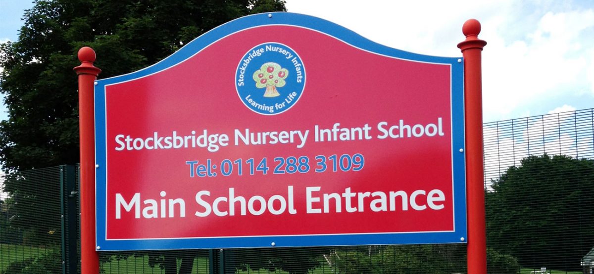 Stocksbridge Infant school signage