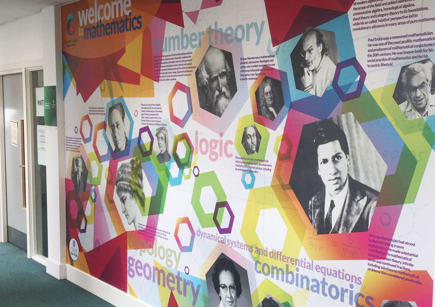 Cheshire College rolls out the curriculum across its walls with our college wall art