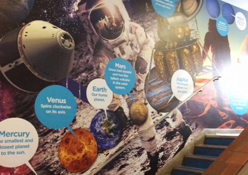 Wall art that is out of this world at the Co-op Academy Bebington