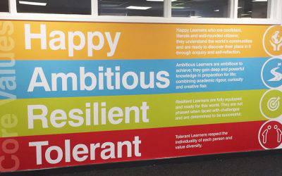 New curriculum wall art gives a great feeling at Hart Academy