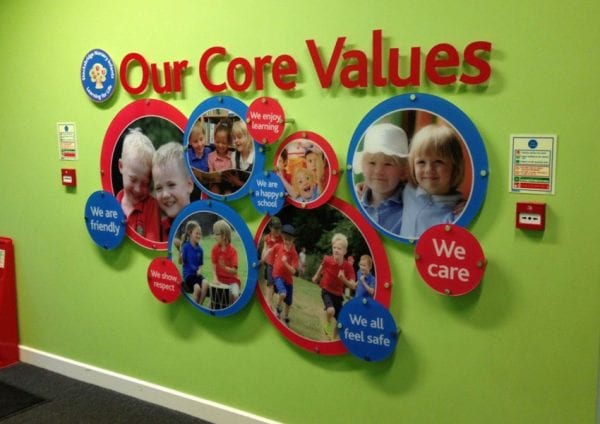 Core Values Wall Display