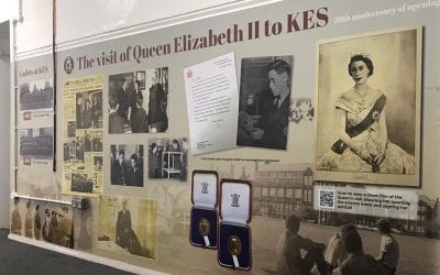 School History Wall Display at King Edward VII Academy