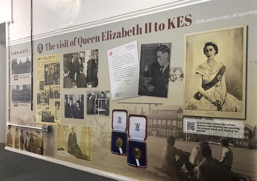 School History Wall Display at King Edward VII Academy