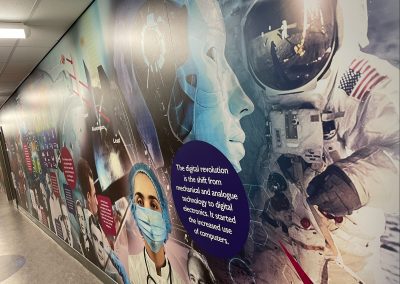 Wall art timeline for schools