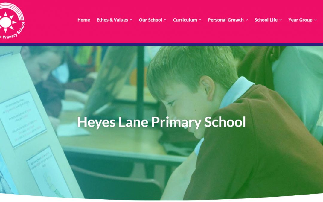 Heyes Lane, new school website design and build