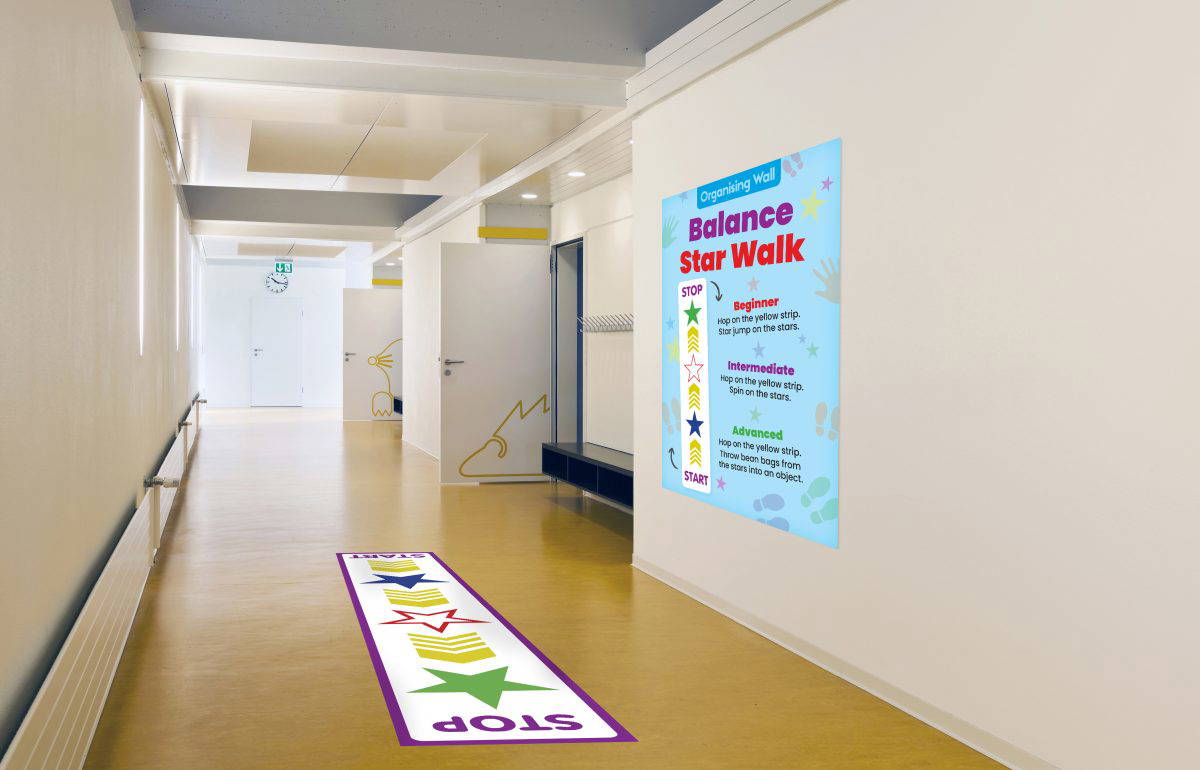 Sensory Circuit - Organising/Calming Wall - Balance Star Walk - Image 2