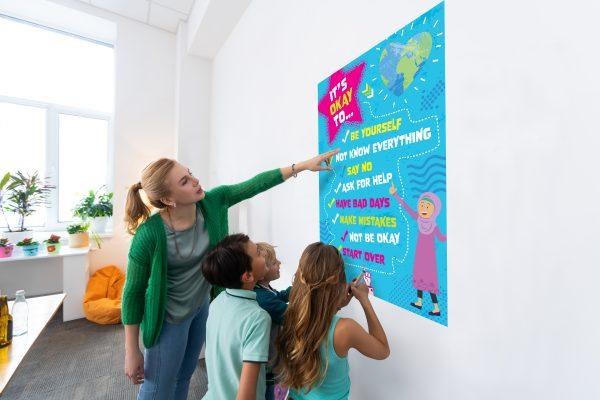 Its Ok to… Positive Piece of Wall Art Decor for Primary Schools - Image 2