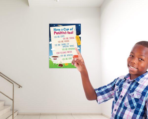Have a Cup of Positivi-Tea, Wall Art Display for Primary Schools - Image 2