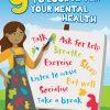 9 Ways To Look After Your Mental Health Wall Art Graphic for Primary Schools
