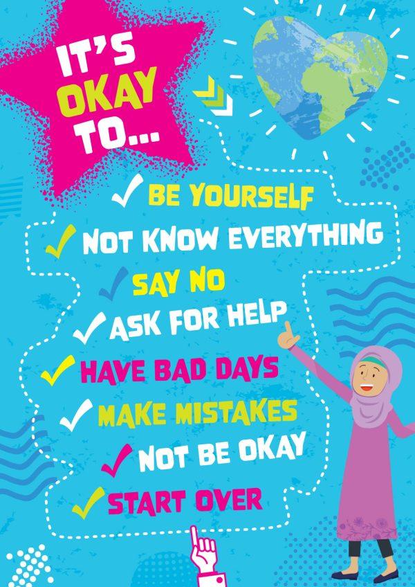 Its Ok to… Positive Piece of Wall Art Decor for Primary Schools