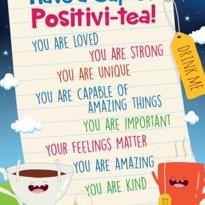 Have a Cup of Positivi-Tea, Wall Art Display for Primary Schools