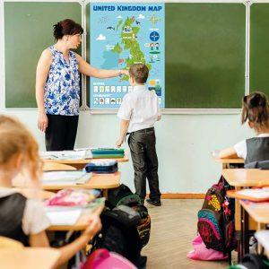 UK Map Wall Display with Animals for Early Years Learning
