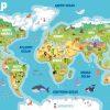 World Map Wall Display with Animals for Early Years School - Image 4