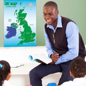 UK Map Wall Display for Primary School Education