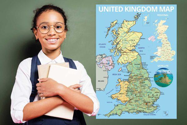 UK Map Wall Display for Secondary School Education - Image 2