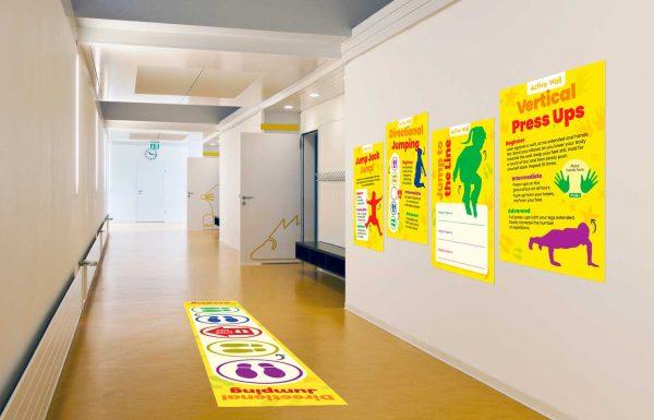 Sensory Circuit - Active Wall - Set of 4 with floor sticker
