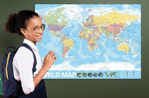 Political World Map for Secondary Schools