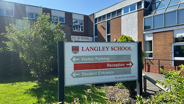 Transforming Langley Schools’s school signage and wall displays