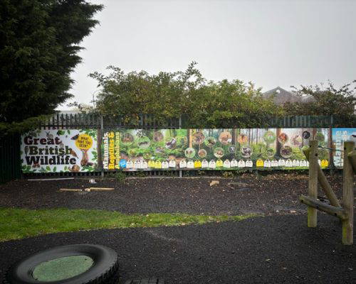 Great British Wildlife Outdoor Wall Art Outdoor school mural featuring great British wildlife. Ideal for engaging primary school students