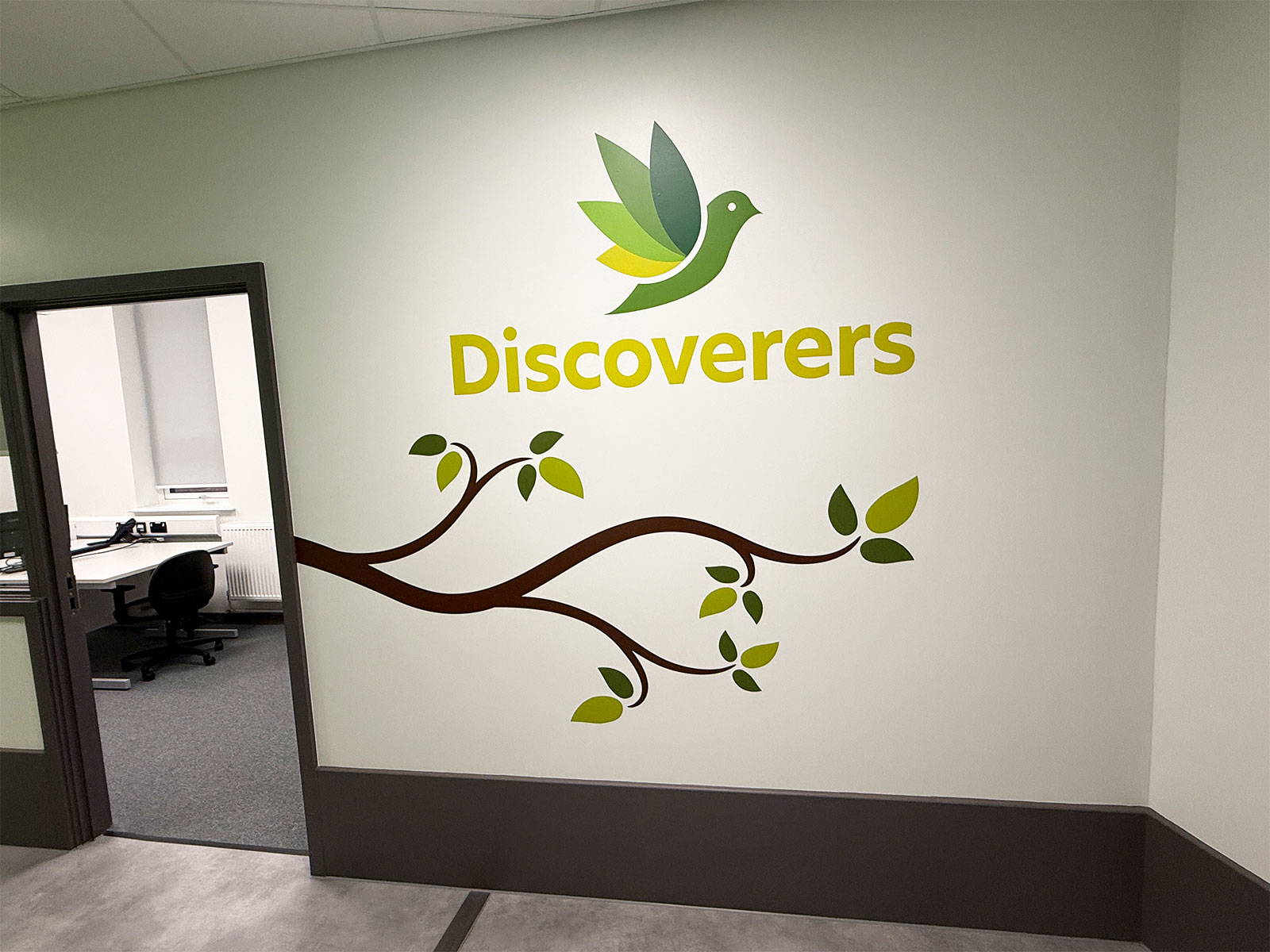 School Hall transformation with aspirational bird theme