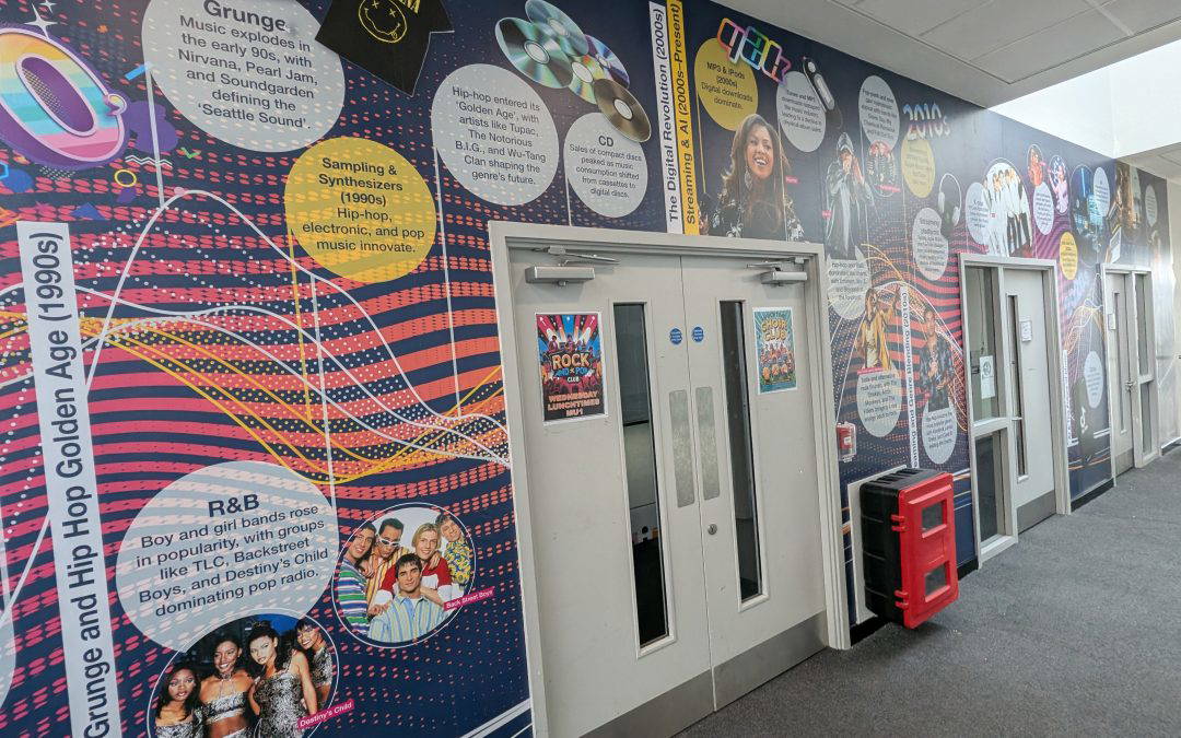 George Salter Academy Timeline Corridor