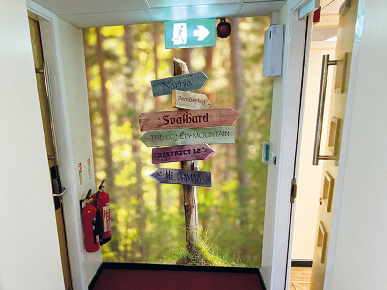 School library wall art transforming secondary school reading space