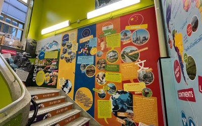 Earlham Primary School Case Study – Curriculum Stairwell Wall Art Transformation