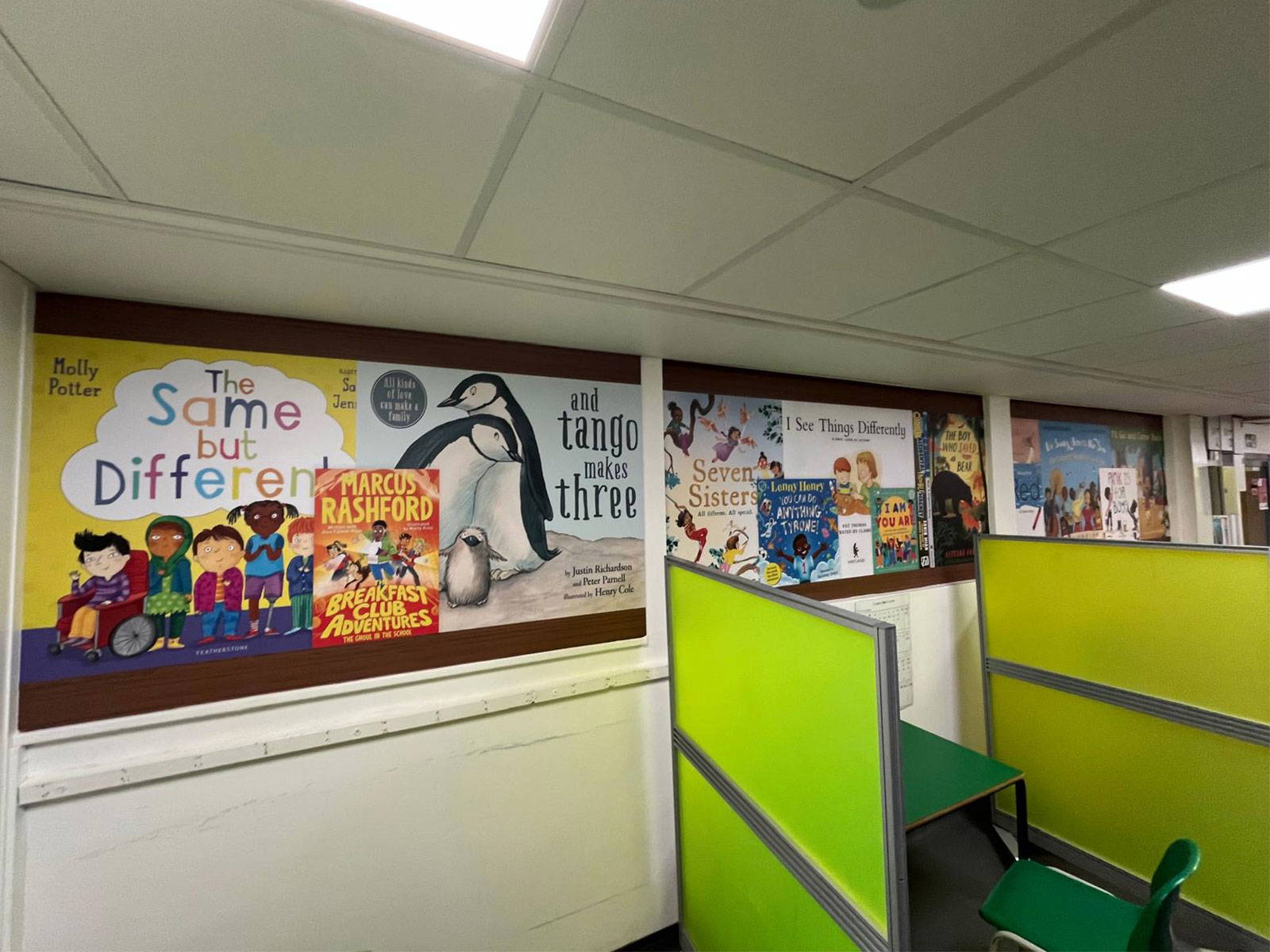 English Corridor wall art installation