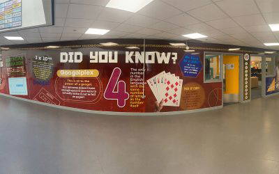 Meadowhead School Sheffield Case Study: Maths Wall Mural