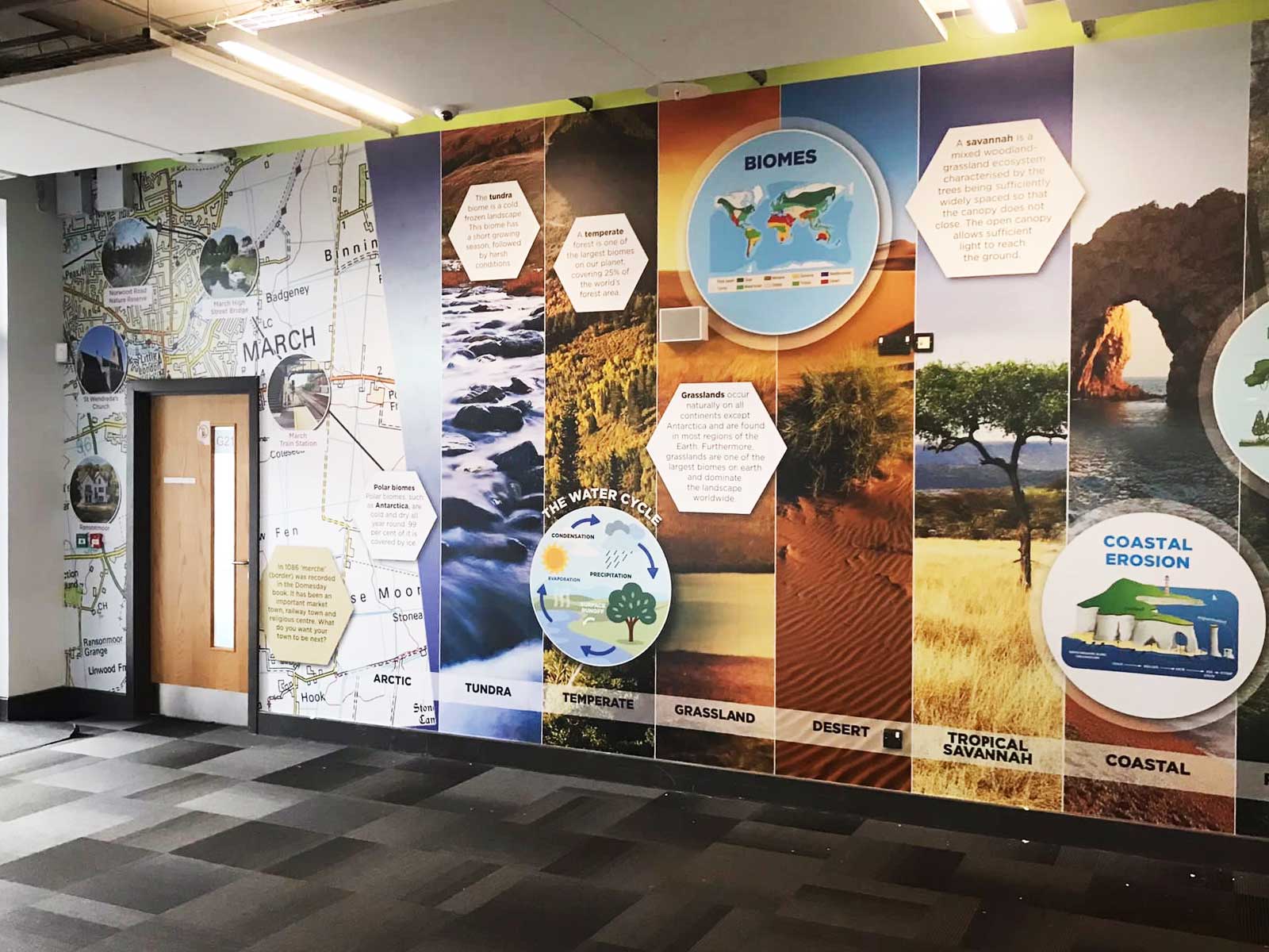 geography corridor wall art creating immersive corridor displays in secondary school
